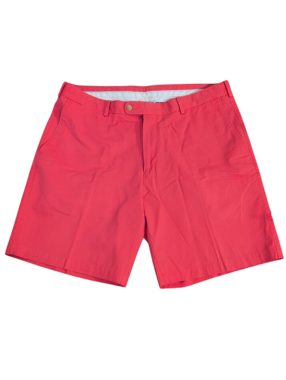 Peter Millar Shorts, Solid Coral Color, 100% Cotton, Flat Front, Golf, Men's 38